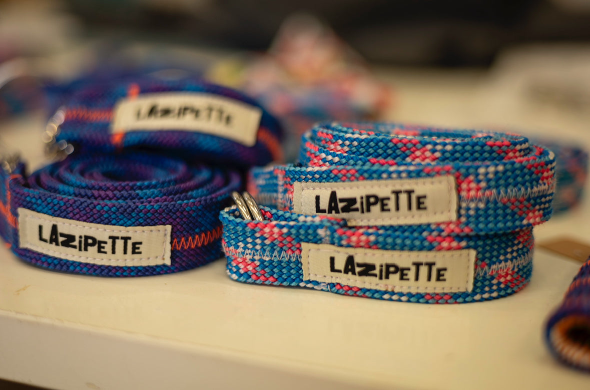 Ceinture bleu rose en corde d’escalade