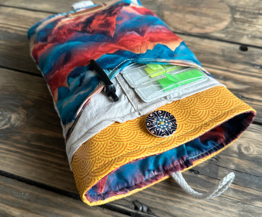 Pochette à livre ou liseuse montagne