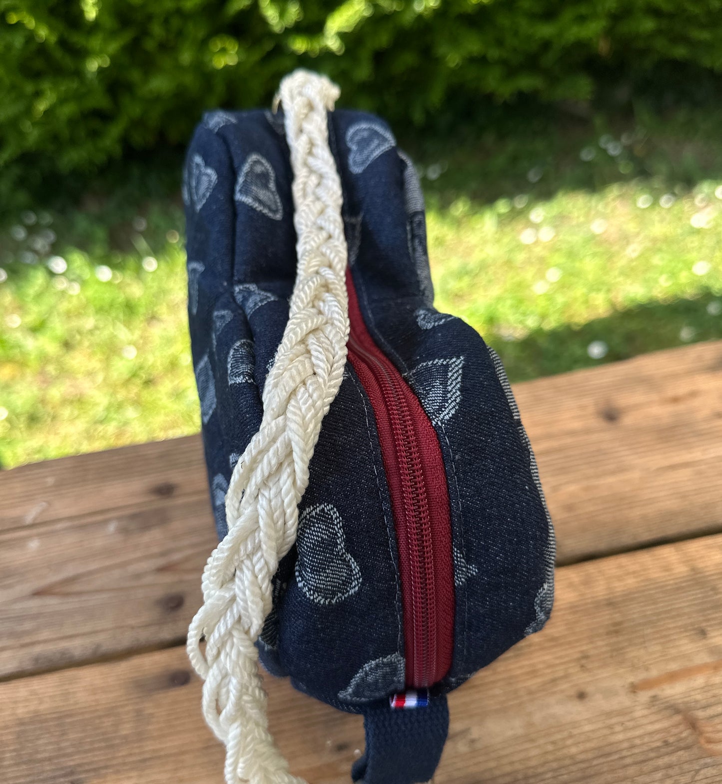 Sac à bandoulière molletonné cœur