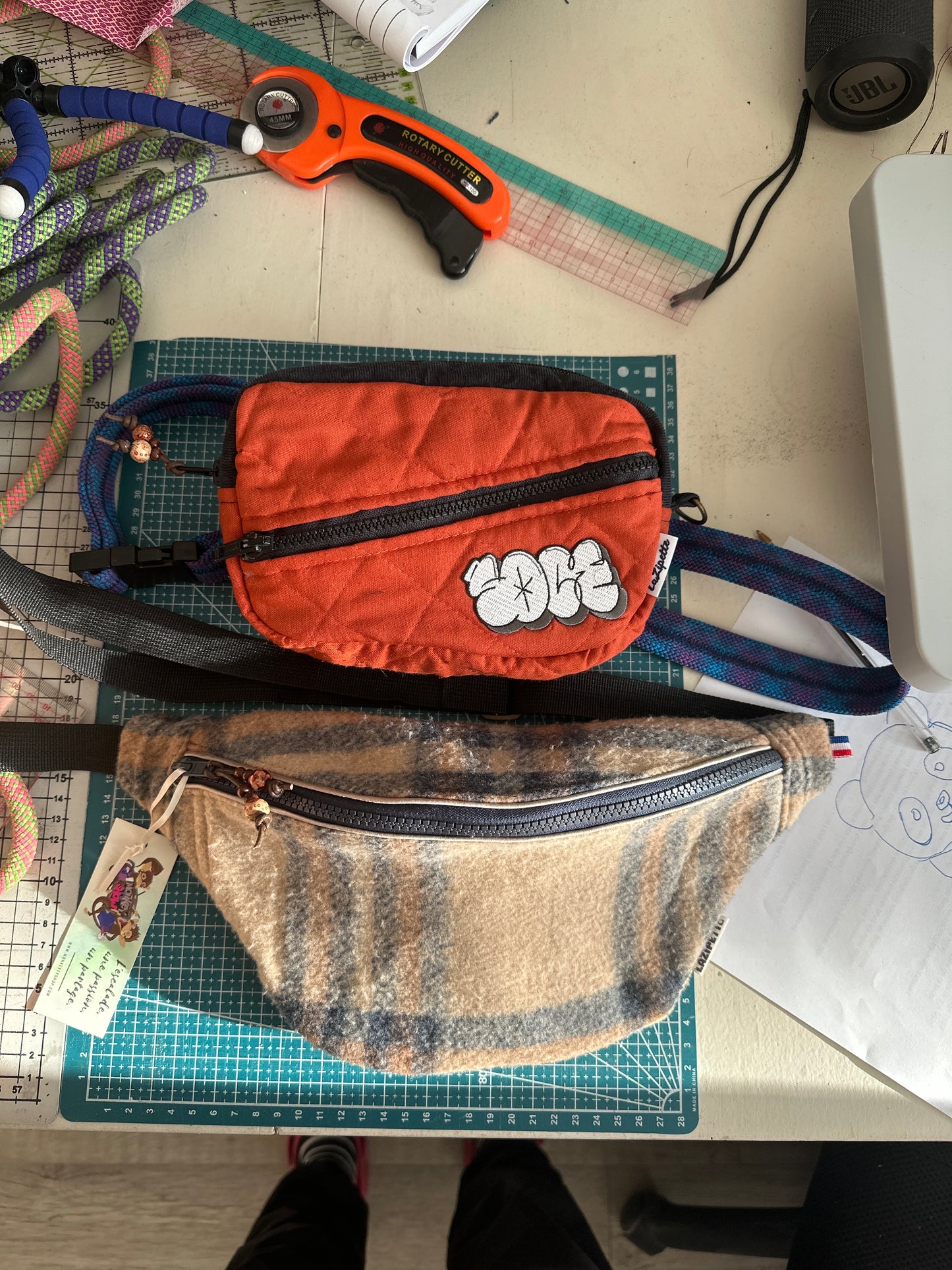 Sac banane carré à personnaliser