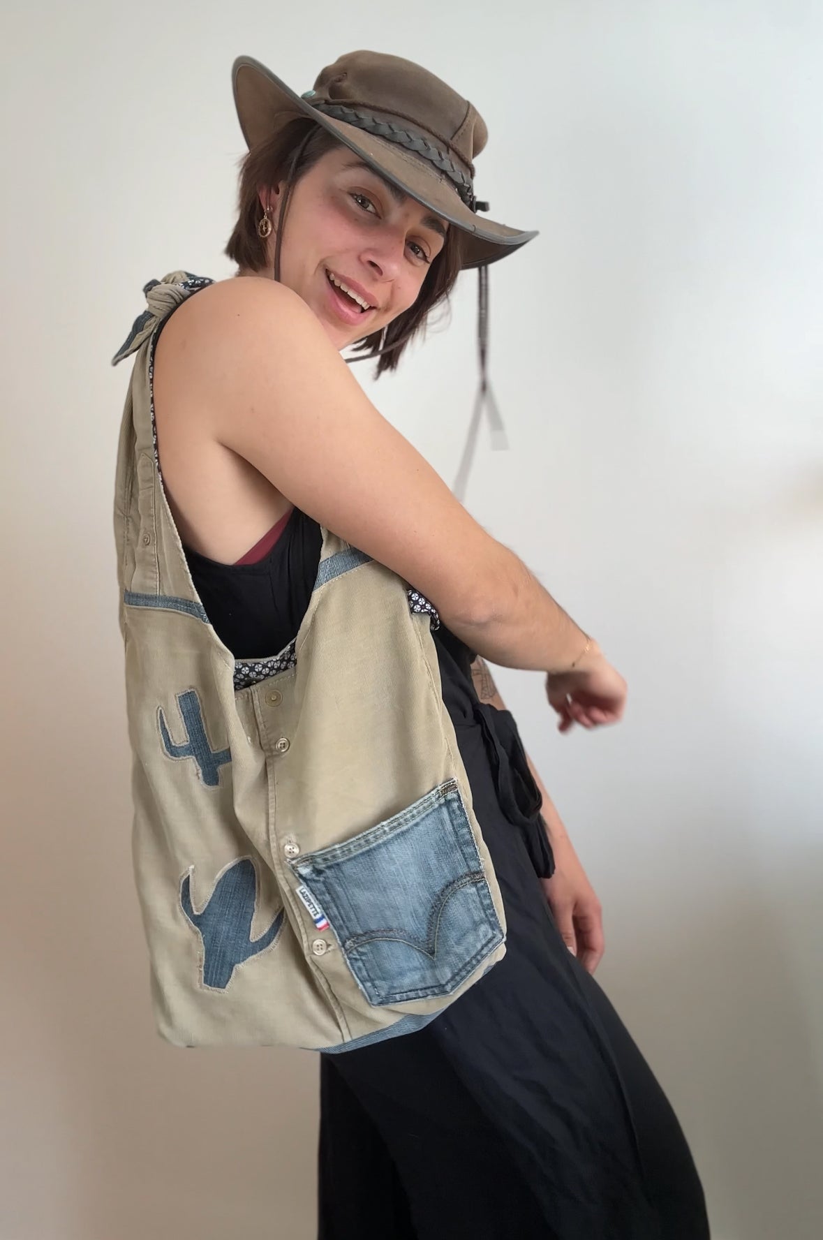 Sac Hobo réversible « Cow-boy »