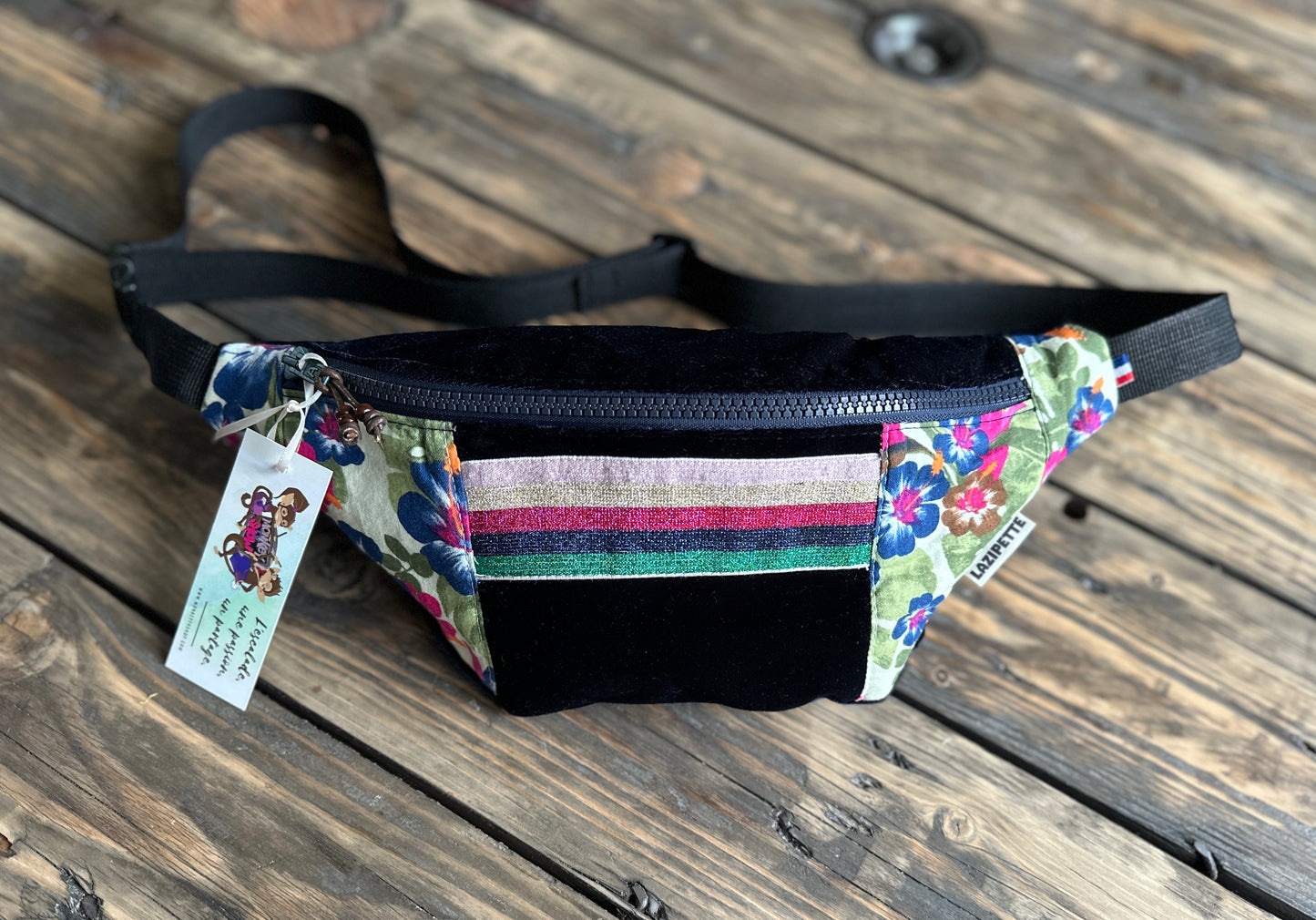 Sac banane velours Tahiti