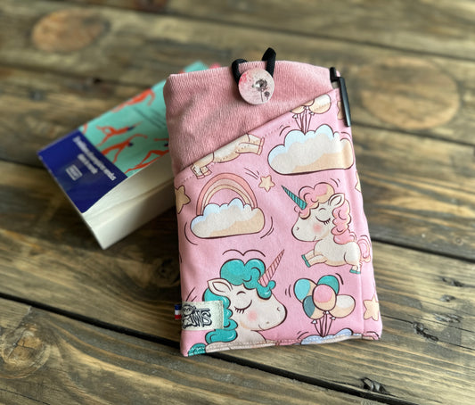 Pochette livre ou liseuse licorne imperméable