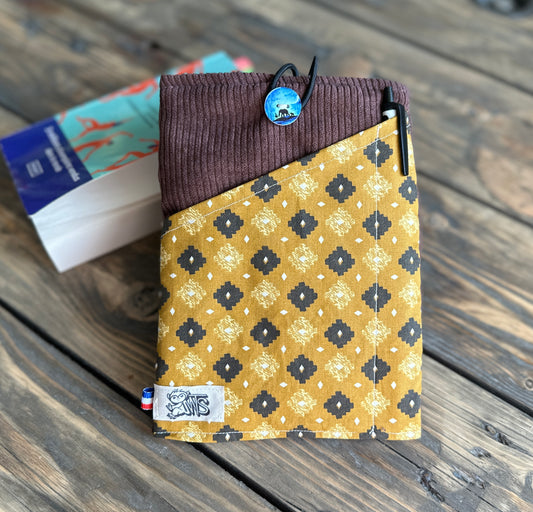 Pochette livre et liseuse ethnique