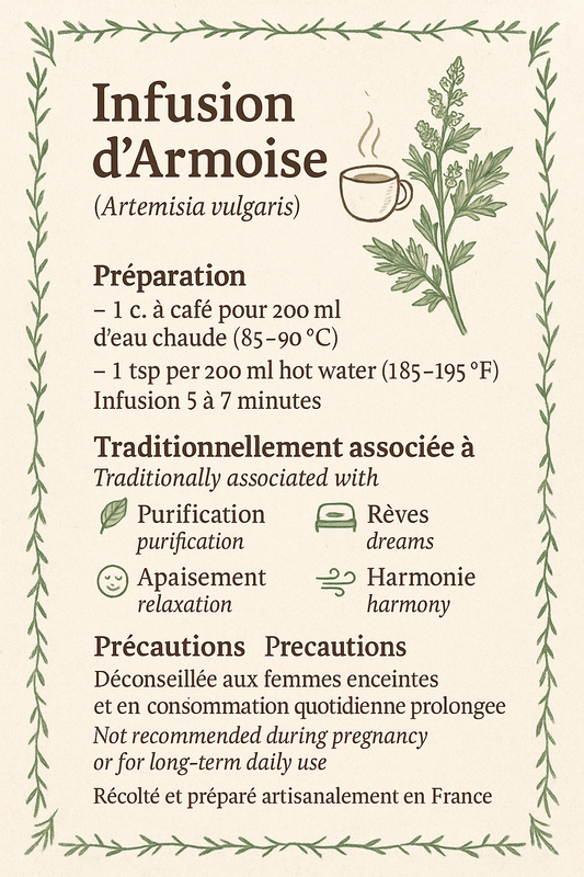 Infusion d’armoise et bâtonnets de fumigation