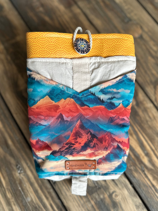 Pochette à livre ou liseuse montagne