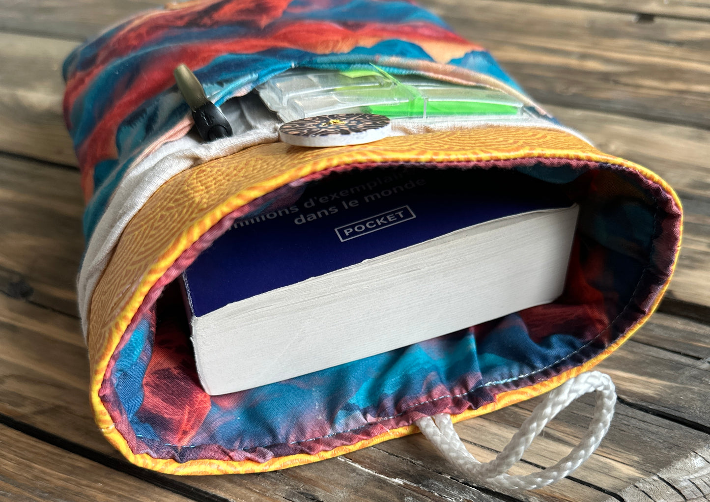 Pochette à livre ou liseuse montagne