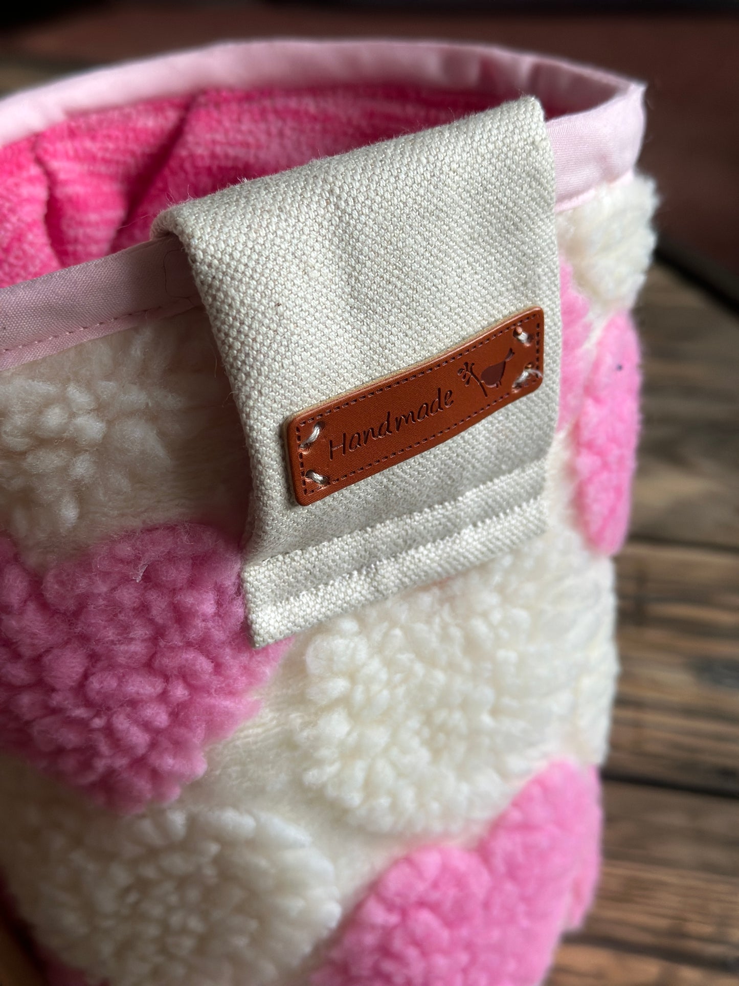 Sac à pof cœur rose