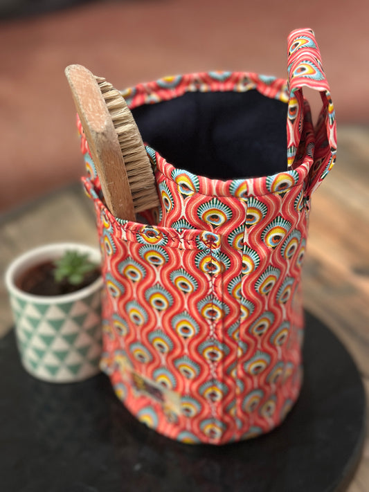 Sac à magnesie avec poche Paon - Fait main