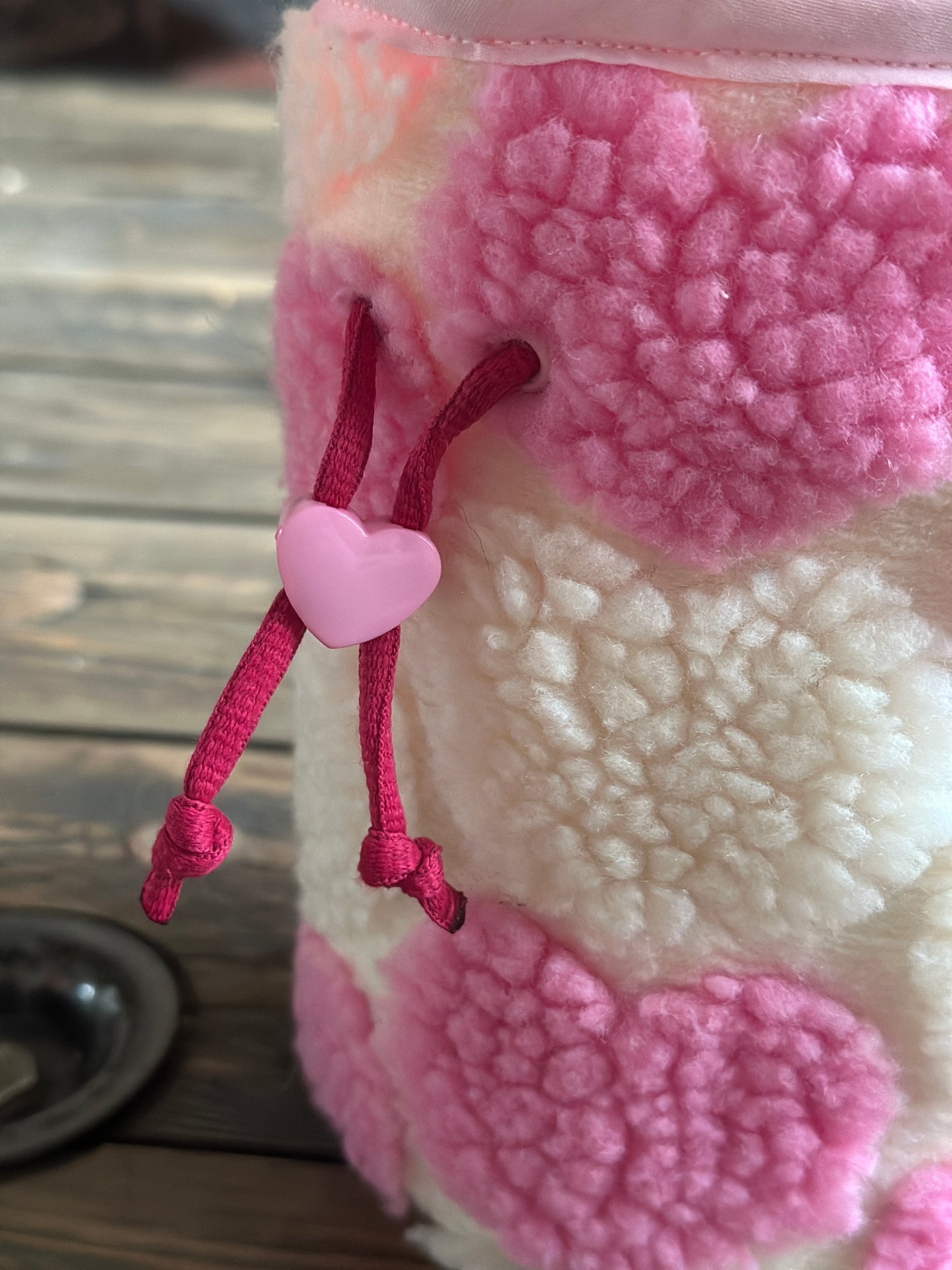 Sac à pof cœur rose