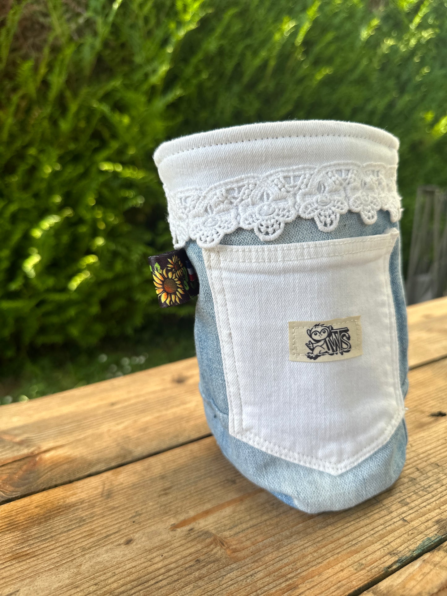 Sac à pof Zara dentelle 1