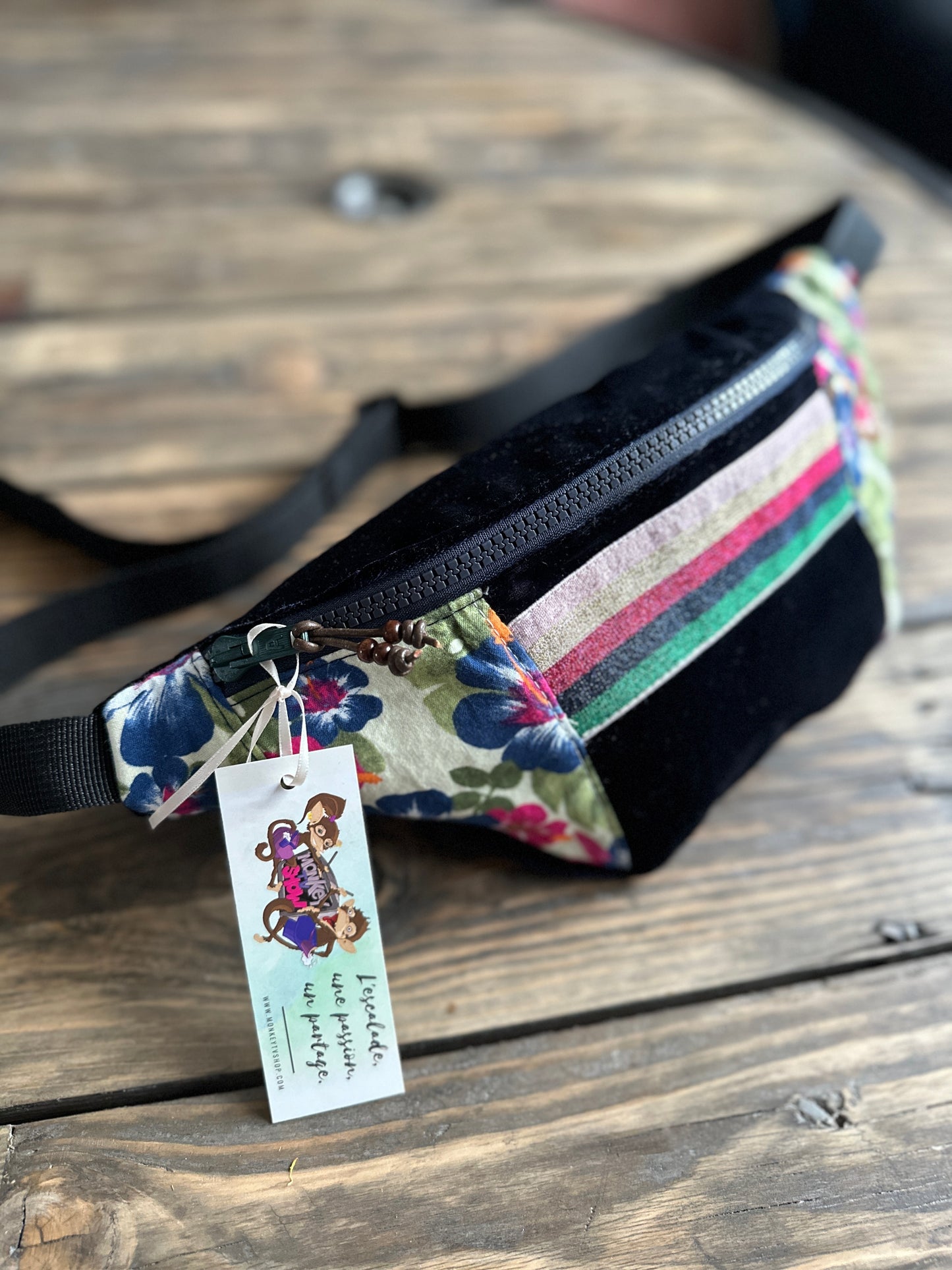 Sac banane velours Tahiti