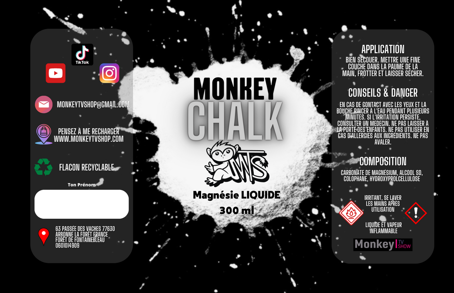 Magnésie liquide Monkey Chalk 300ml
