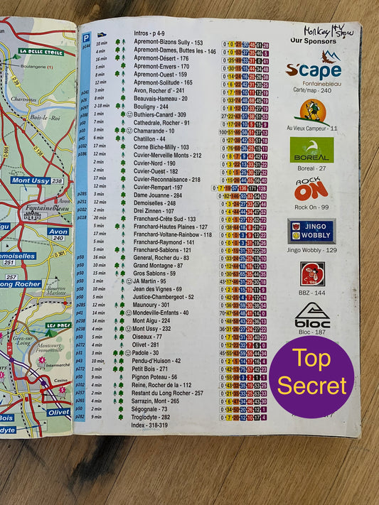 Fontainebleau Topo Top Secret Jingo