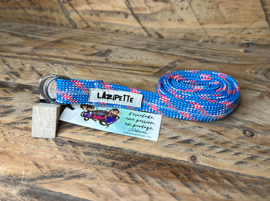Ceinture bleu rose en corde d’escalade