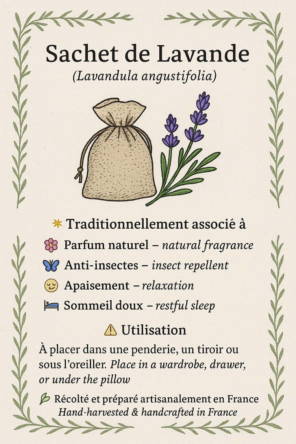 Sachet de Lavande séchées
