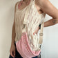 Sac banane velours rose