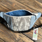 Sac banane jean feuillage