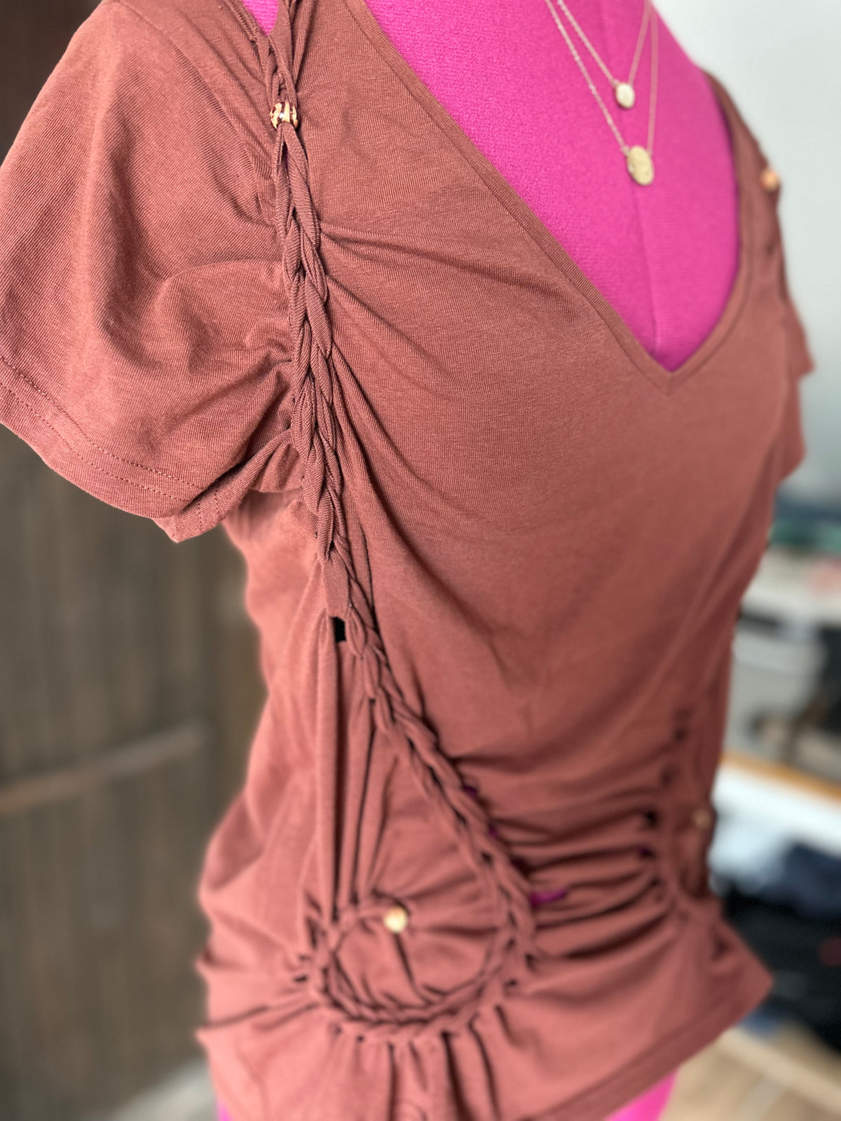 T shirt tressé