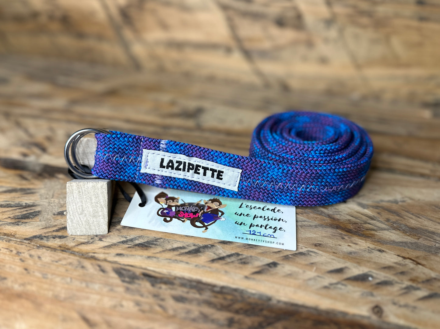 Ceinture violette en corde d’escalade